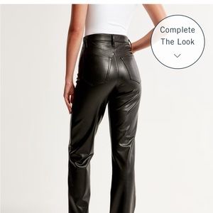 Abercrombie Vegan Leather Straight Pants Size 28/6